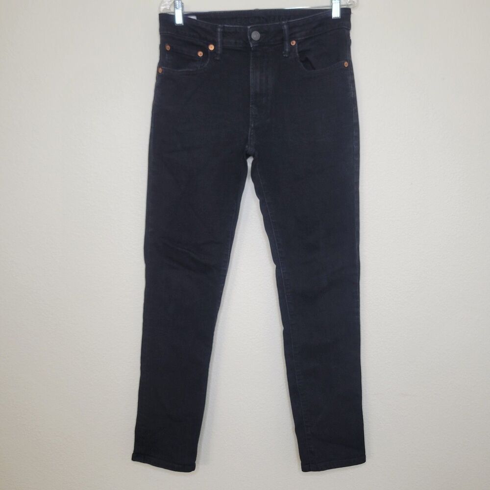 American Eagle Slim Straight Black Stretch Denim Jeans Mens 31 x 32